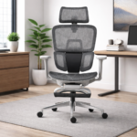 ERGONOMIC HIGH-BACK MESH EXECUTIVE OFFICE CHAIR WITH ADJUSTABLE HEADREST