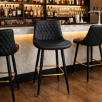 CONTEMPORARY DIAMOND-BACK BAR STOOL
