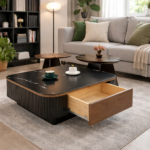 LUXE NOIR STORAGE COFFEE TABLE