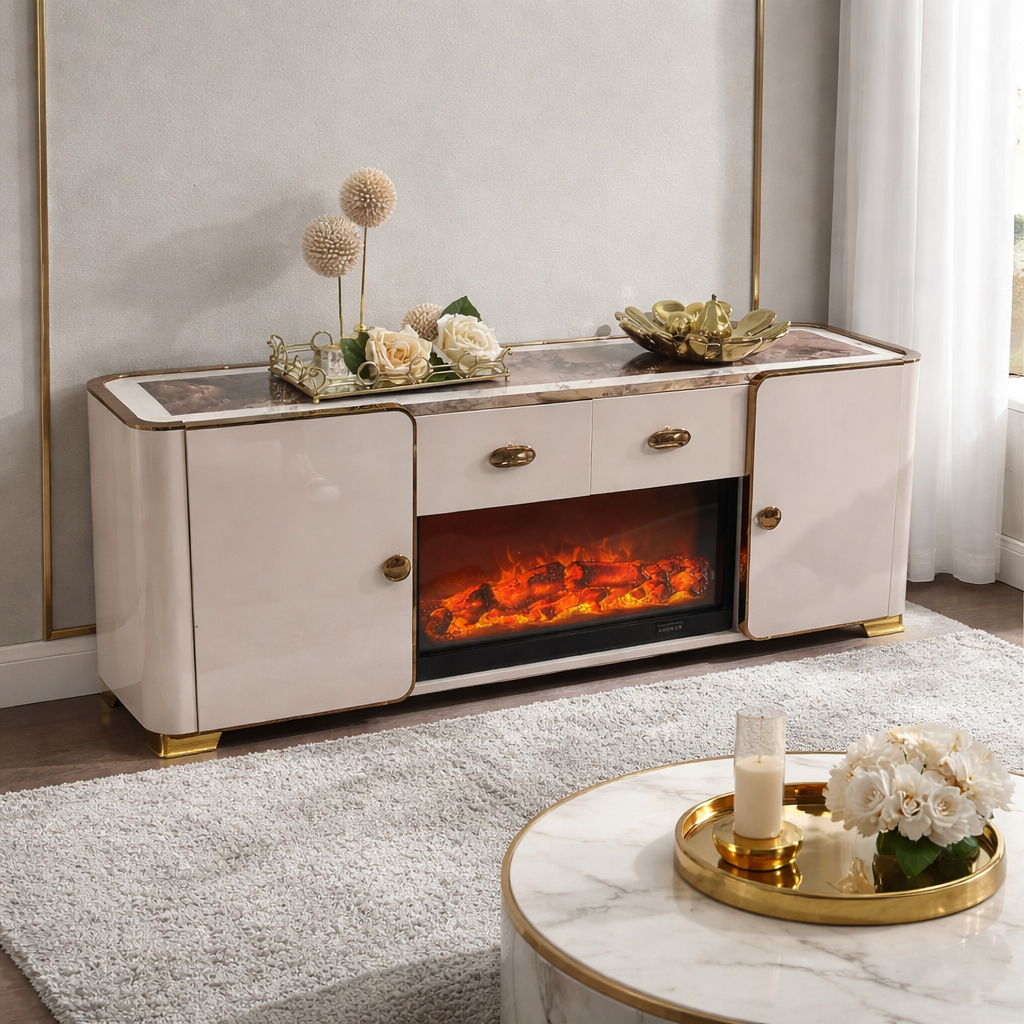 file_00000000795c720c81887836d5bd2e95 LUXURY STAINLESS STEEL FRAME GLASS TOP TV CABINET STAND - Image 1