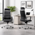PREMIUM ERGONOMIC HIGH-BACK MODERN EXECUTIVE OFFICE CHAIR WITH CHROME BASE AND LUXURY FINISH