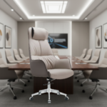 LUXURY MODERN HIGH QUALITY CHROME LEATHER EXECUTIVE CHAIR