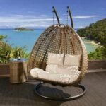 LUXURY WOVEN RATTAN HANGING EGG SWING CHAIR