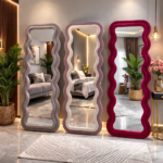 WAVY FULL-LENGTH DECORATIVE MIRROR GLASS