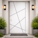 ULTRA MODERN WHITE GEOMETRIC DESIGN DOOR