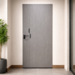 MODERN GREY WOOD GRAIN INTERIOR DOOR