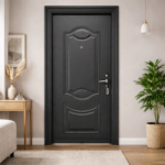 ELEGANT MODERN BLACK SECURITY DOOR
