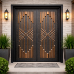 MODERN GEOMETRIC ART DECO DOUBLE DOOR