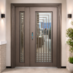 MODERN WHITE DOUBLE SECURITY GLASS DOOR - Image 2