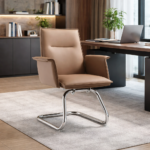 MODERN EXECUTIVE VISITOR CHAIR WITH CHROME BASE