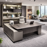 LUXURY MODERN EXECUTIVE OFFICE DESK