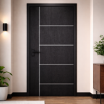 MODERN BLACK ASH PANEL INTERIOR DOOR