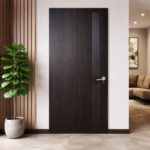 MODERN DARK WOOD PANEL INTERIOR DOOR