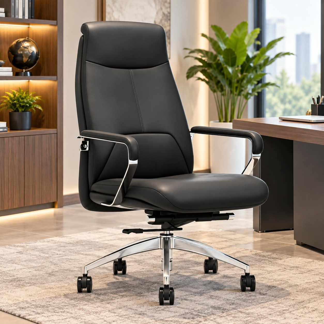 EXECUTIVE HIGH-BACK ERGONOMIC LEATHER OFFICE CHAIR - Image 1