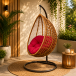 MODERN TERRACOTTA HAVEN EGG SWING CHAIR