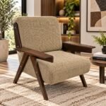 MODERN TEXTURED BOUCLÉ ACCENT CHAIR