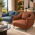 CONTEMPORARY AURA MODERN BARREL ACCENT CHAIR