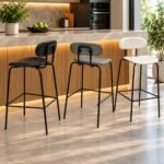 MODERN MINIMALIST PADDED BAR STOOL