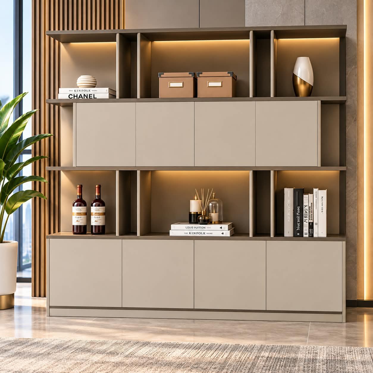 CABINET LUXURY MODERN BACKLIT DISPLAY & STORAGE CABINET - Image 1