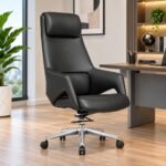 HIGH-BACK EXECUTIVE LEATHER OFFICE CHAIR