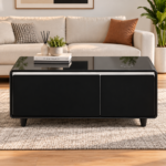 SMART COFFEE TABLE WITH BUILT-IN STORAGE, COOLING & WIRELESS CHARGING FEATURES