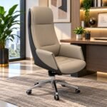 SLEEK TWO-TONE HIGH-BACK EXECUTIVE DESK CHAIR