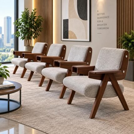 MID-CENTURY MODERN ACCENT OFFICE ARMCHAIR