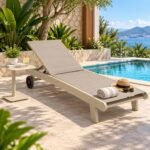 MODERN ADJUSTABLE POORSIDE CHAISE LOUNGE WITH WHEELS