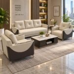 EXECUTIVE CONTEMPORARY TWO-TONE OFFICE SOFA SET
