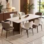 MONOCHROME ELEGANCE 6-CHAIR DINING ENSEMBLE - Image 4