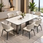 MONOCHROME ELEGANCE 6-CHAIR DINING ENSEMBLE - Image 3