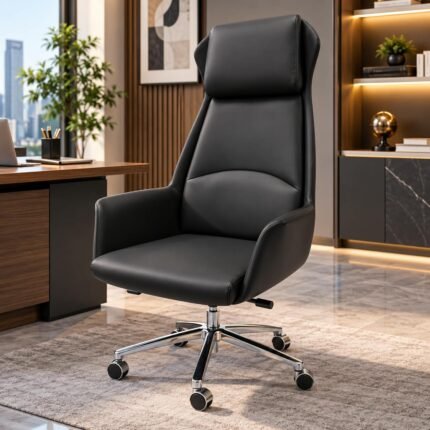 CLASSIC EXECUTIVE HIGH-BACK LEATHER CHAIR