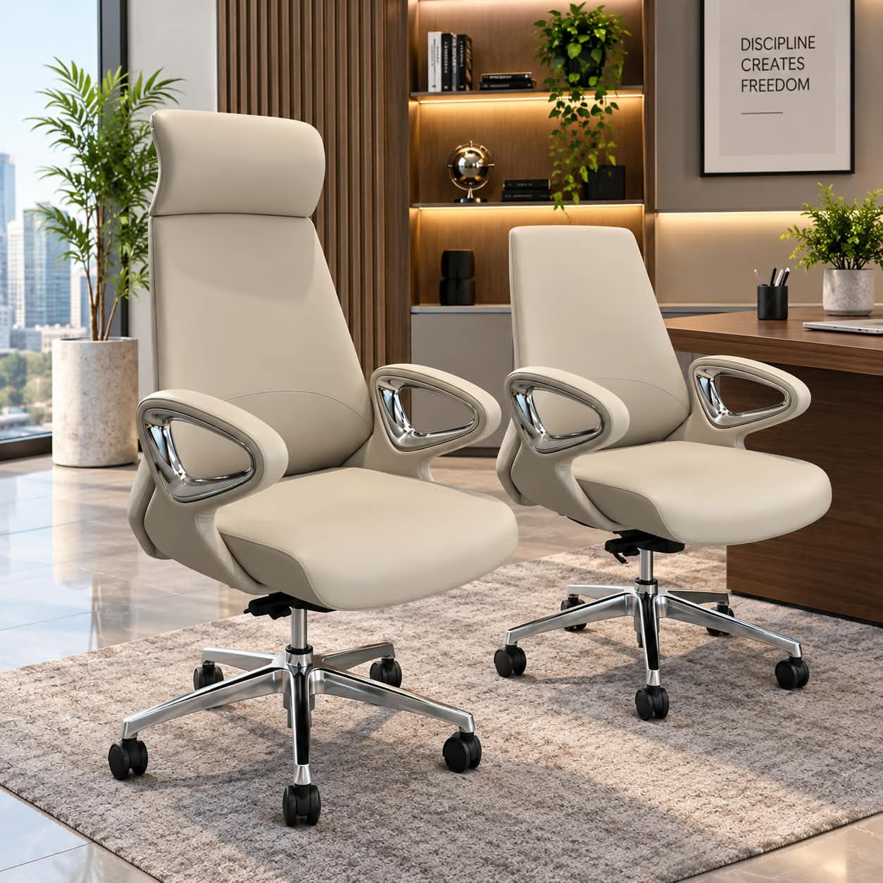 ERGO-LUXE HIGH-BACK & MID-BACK EXECUTIVE OFFICE CHAIR COLLECTION - Image 1