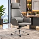 CLASSIC EXECUTIVE HIGH-BACK LEATHER CHAIR - Image 2