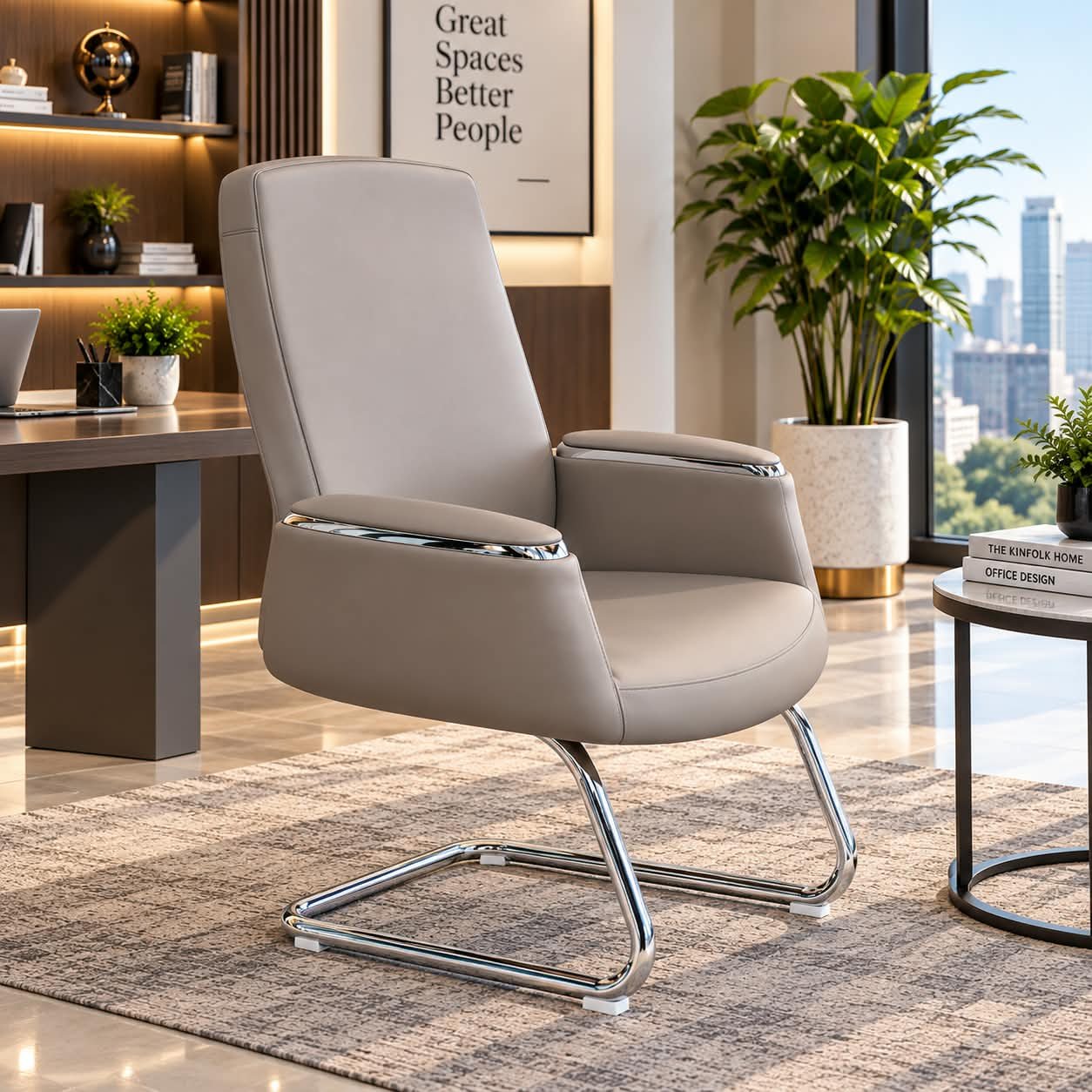 PREMIUM ERGONOMIC CONTEMPORARY CANTILEVER EXECUTIVE CHAIR - Image 1