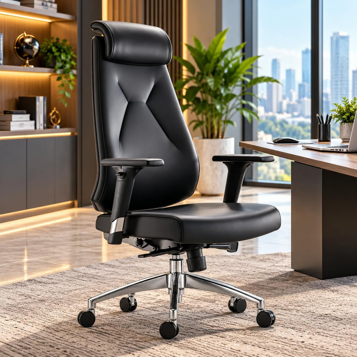EXECUTIVE HIGH-BACK ERGONOMIC LEATHER OFFICE CHAIR - Image 1