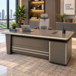 MINIMALISYT EXECUTIVE OFFICE DESK WITH INTEGRATED PEDESTAL