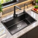 MATTE BLACK SINGLE-BOWL KITCHEN SINK SET