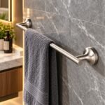 BRUSHED NICKEL WALL-MOUNTED TOWEL BAR