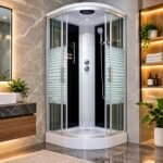 MODERN CORNER STEAM SHOWER CABIN ENCLOSURE