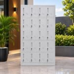 TWENTY-DOOR METAL MULTI-COMPARTMENT STORAGE LOCKER CABINET