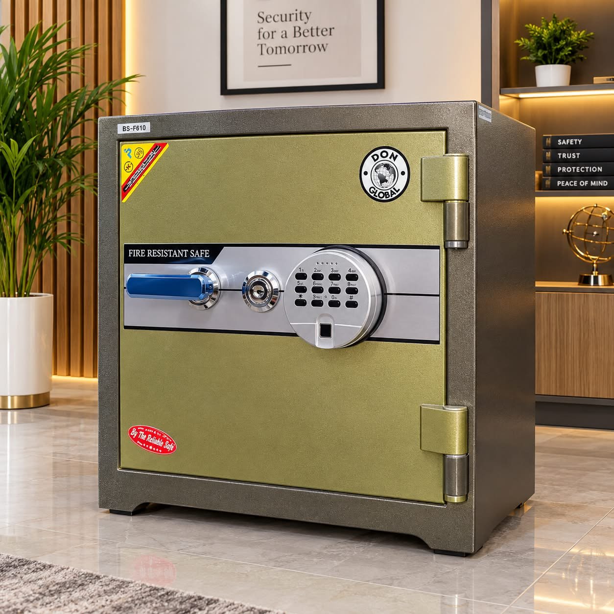 HEAVY-DUTY FIRE-RESISTANT DIGITAL BIOMETRIC SECURITY SAFE - Image 1