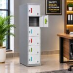 SIX-TIER MULTI-COLOR LOCKER STORAGE CABINET WITH INDIVIDUAL LOCKS